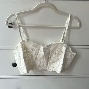 Madewell White Crop Top